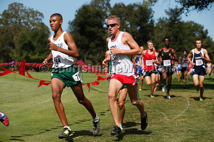 2014StanfordSeededBoys-356.JPG - Seeded boys race at the Stanford Invitational, September 27, Stanford Golf Course, Stanford, California.